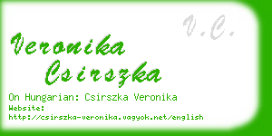 veronika csirszka business card